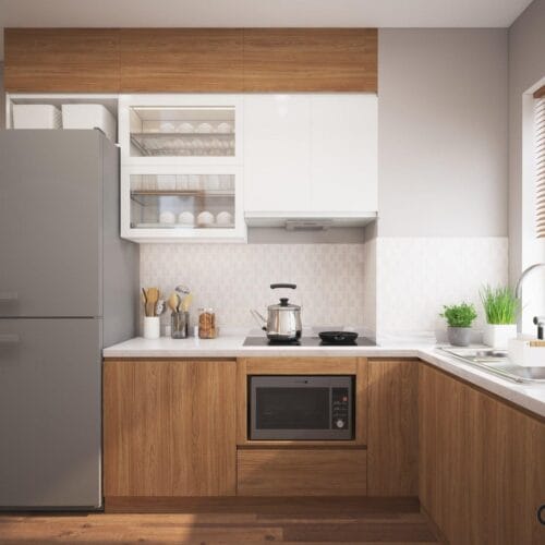 Tủ Bếp Gỗ Veneer GE-98