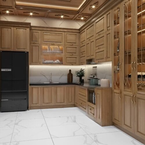 Tủ Bếp Gỗ Sồi BS-48