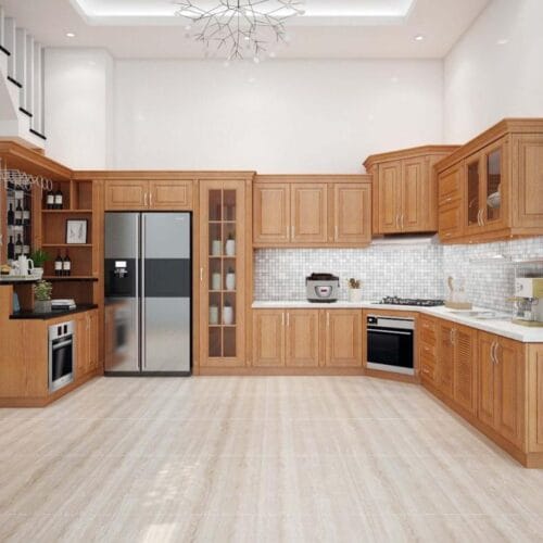 Tủ Bếp Gỗ Sồi BS-76