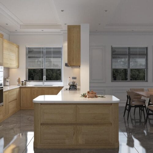 Tủ Bếp Gỗ Sồi BS-83