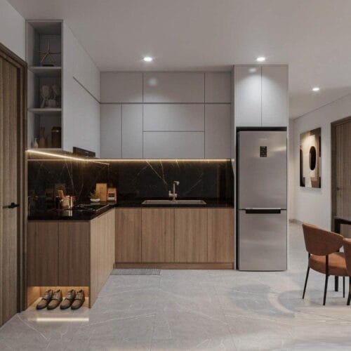 Tủ Bếp Melamine TBM42
