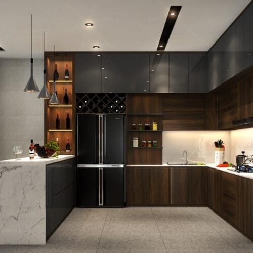 Tủ Bếp Melamine TBM48