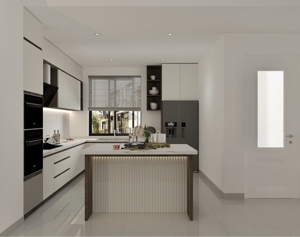 Bếp có cửa sổ hợp phong thủy