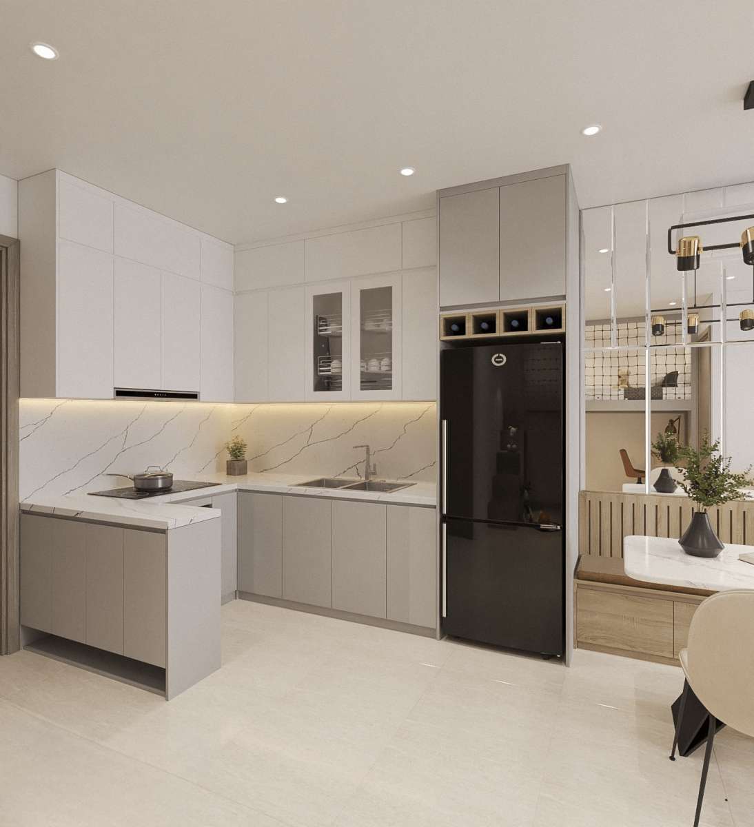 bố trí phòng bếp hợp phong thủy