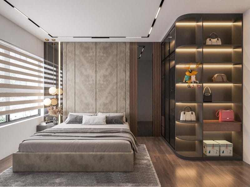cách sắp xếp bàn trang điểm trong phòng ngủ