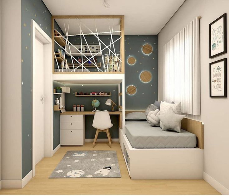 cách bố trí phòng ngủ 5m2