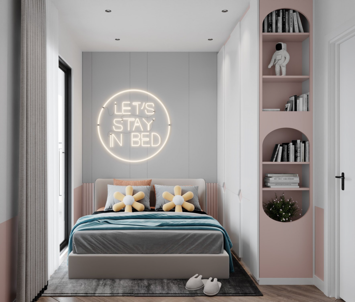 mẫu thiết kế phòng ngủ 5m2