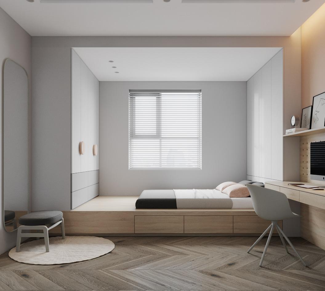 ách bố trí phòng ngủ 8m2