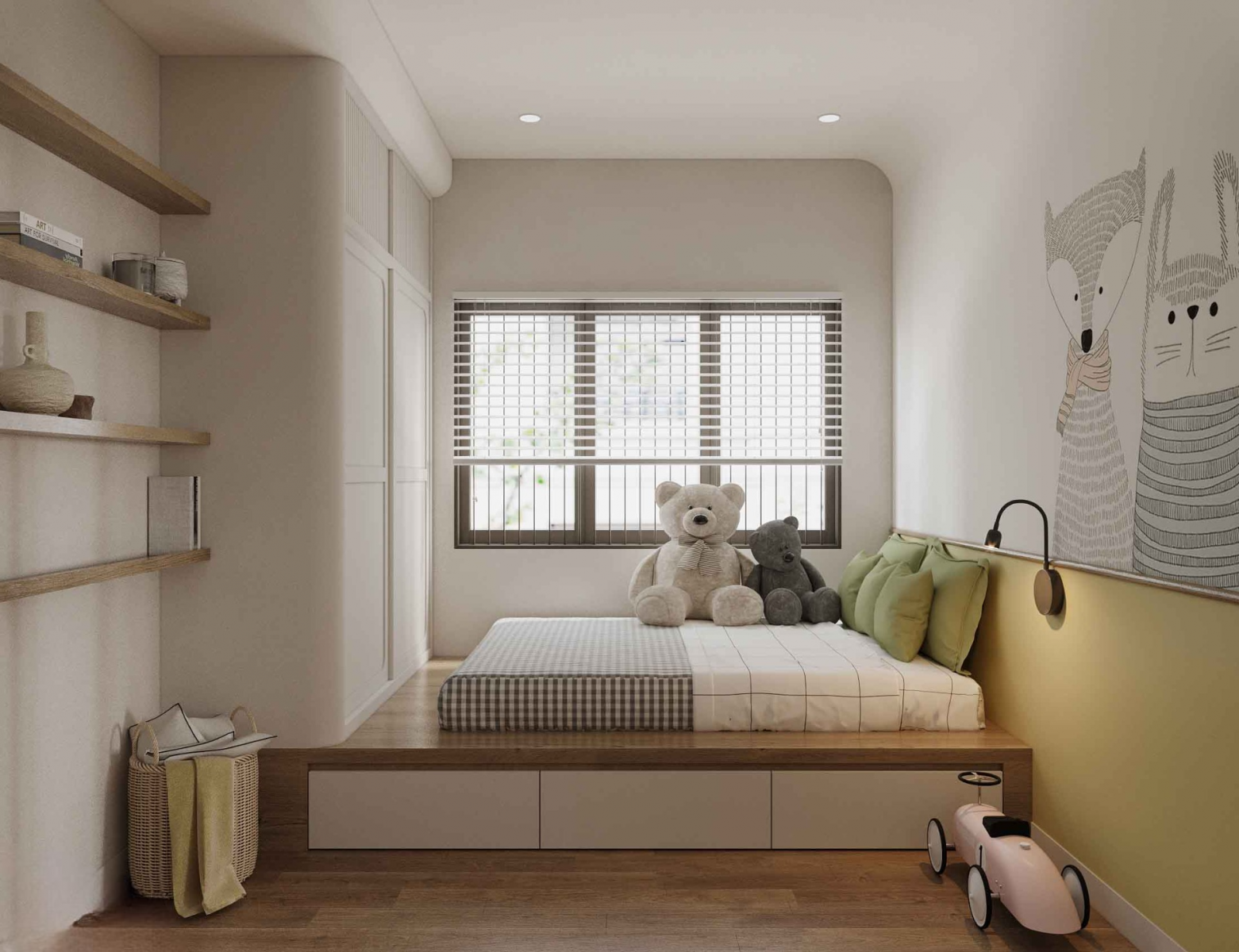 phòng ngủ nhỏ 8m2