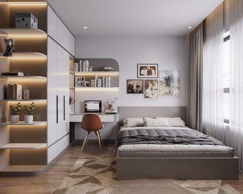 nội thất căn hộ 1 phòng ngủ
