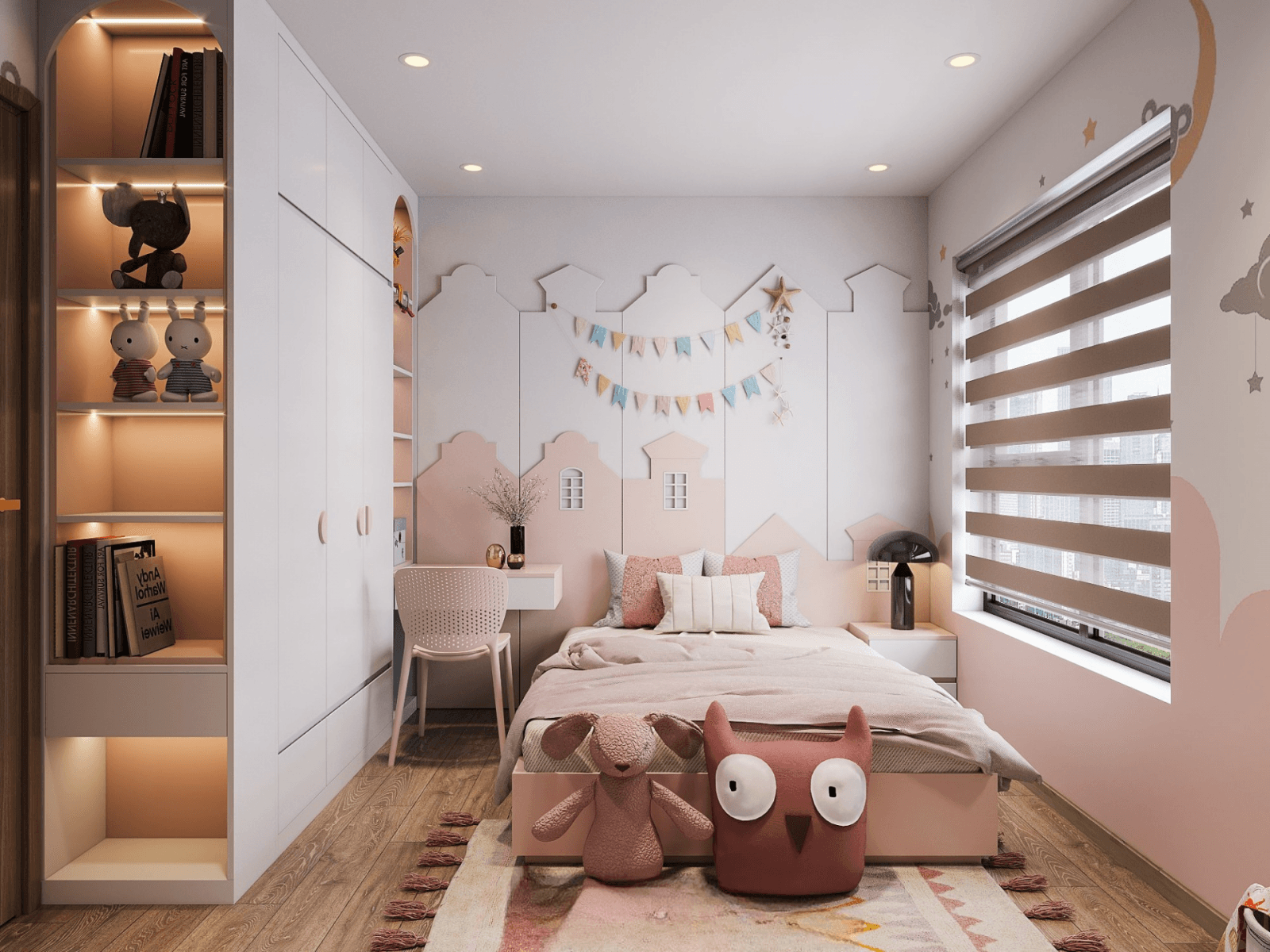 nội thất phòng ngủ dễ thương cho bé gái