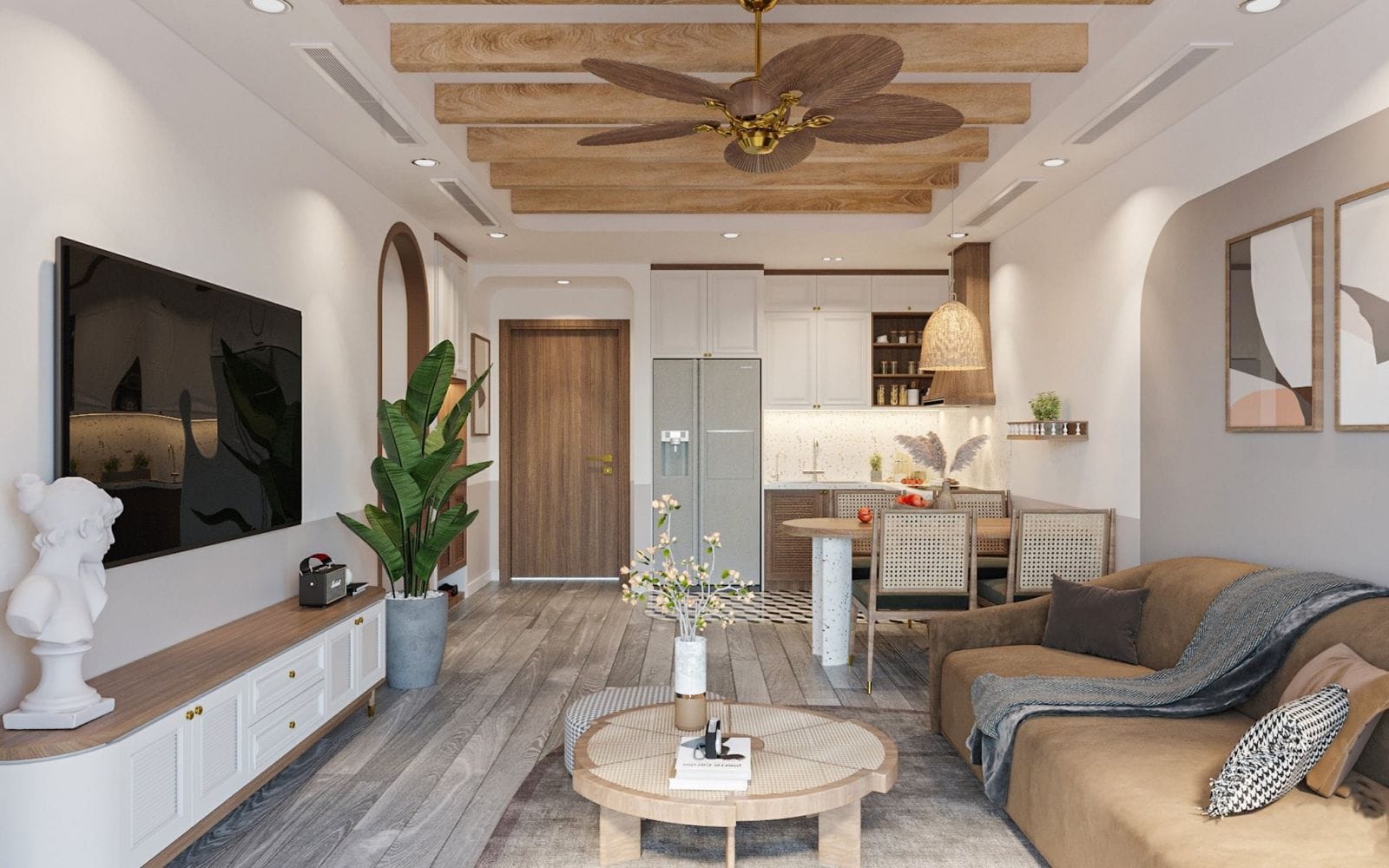 thiết kế nội thất chung cư 3 phòng ngủ