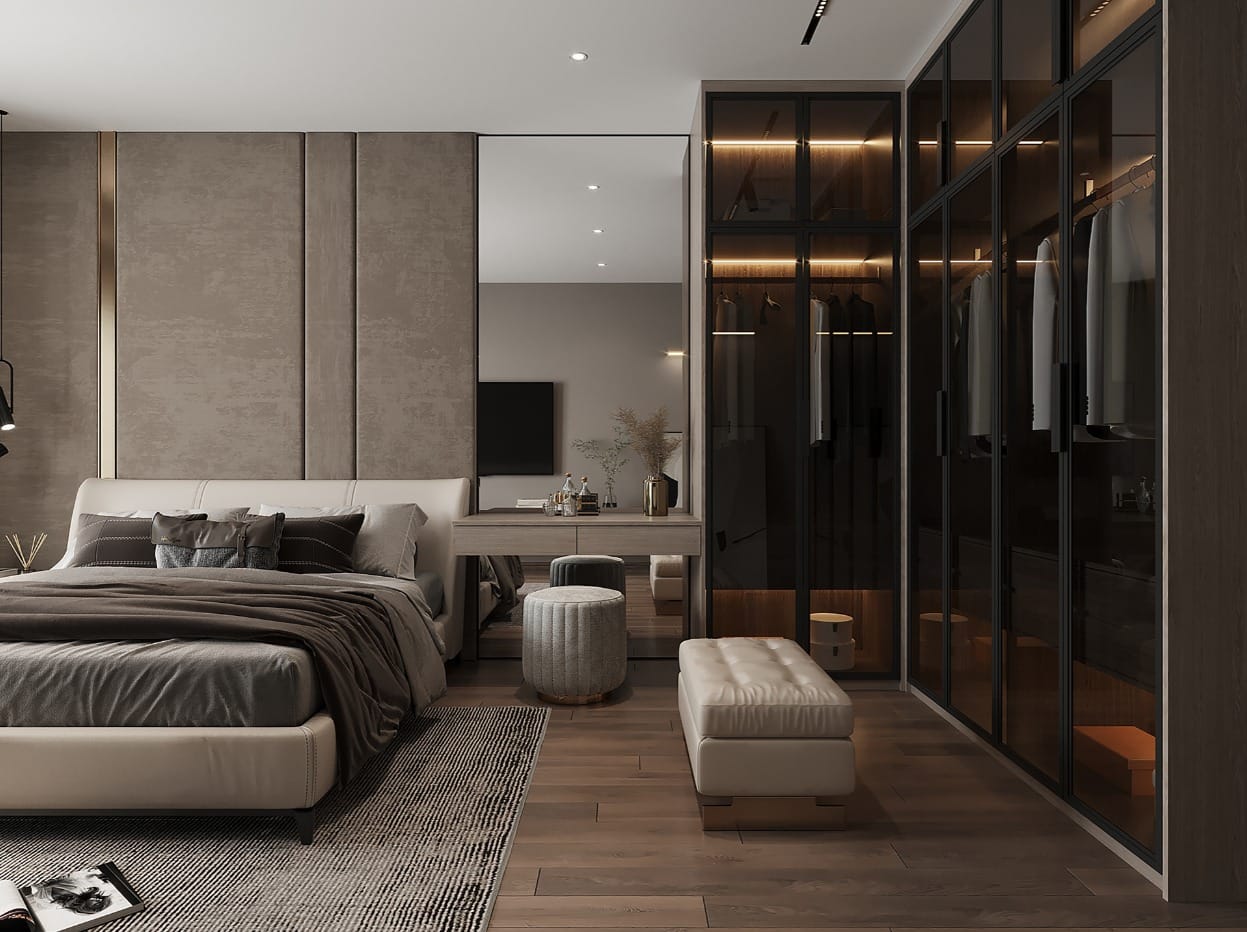 thiết kế phòng ngủ lịch sự, tinh tế