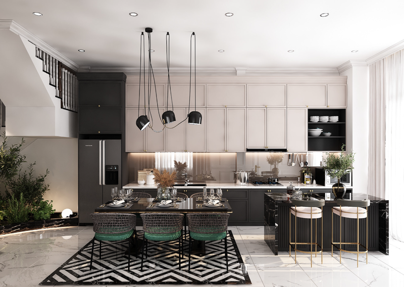 thiết kế nội thất nhà 4 tầng
