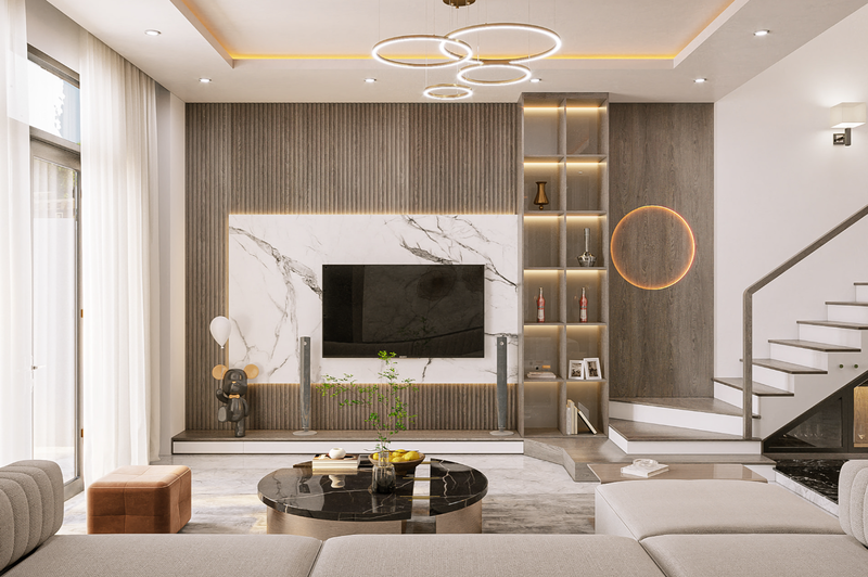 thiết kế nội thất nhà 4 tầng