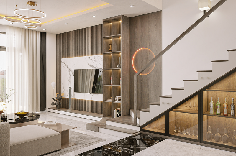 thiết kế nội thất nhà 4 tầng