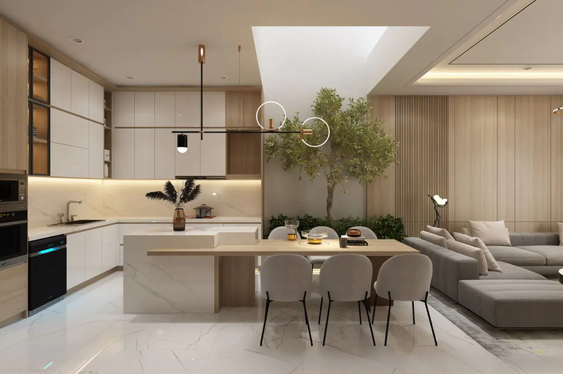 thiết kế nội thất nhà 4 tầng