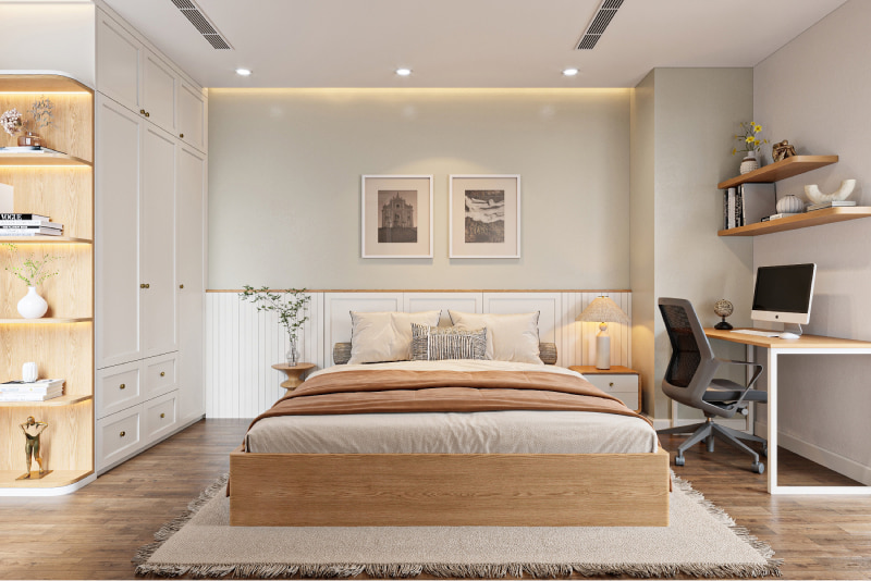 thiết kế phòng ngủ 15m2