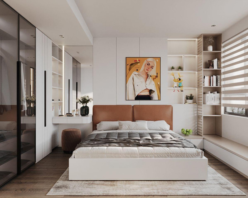 bố trí phòng ngủ 15m2