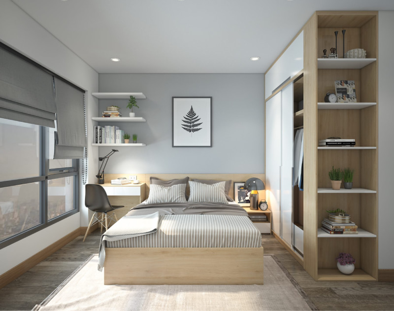thiết kế phòng ngủ 15m2