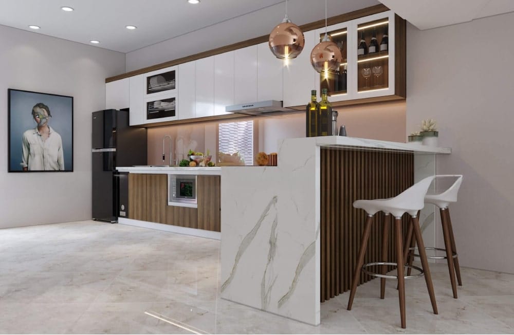 thiết kế phòng bếp nhỏ