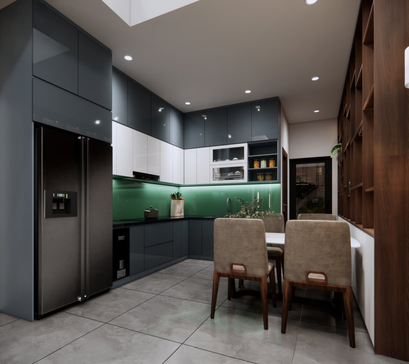 tủ bếp acrylic màu nào đẹp