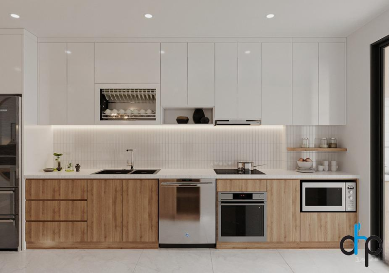 Tủ bếp phủ Melamine và Acrylic