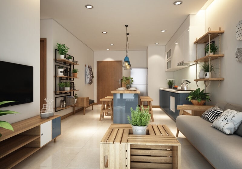 Thiết kế căn hộ 1 phòng ngủ