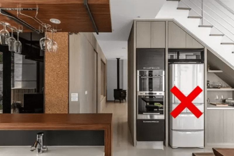 vị trí để tủ lạnh trong nhà bếp
