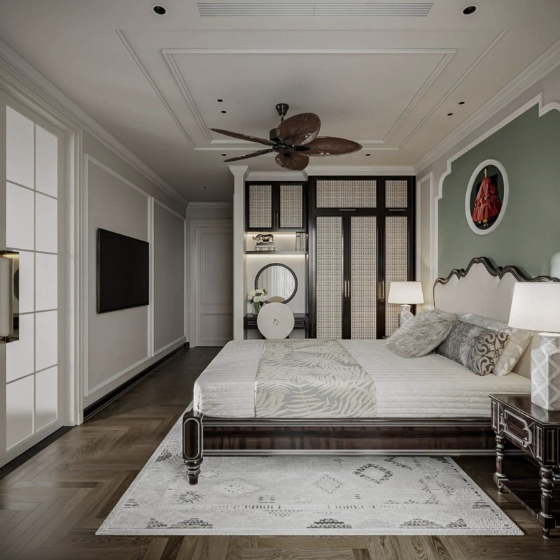 nội thất phòng ngủ Indochine