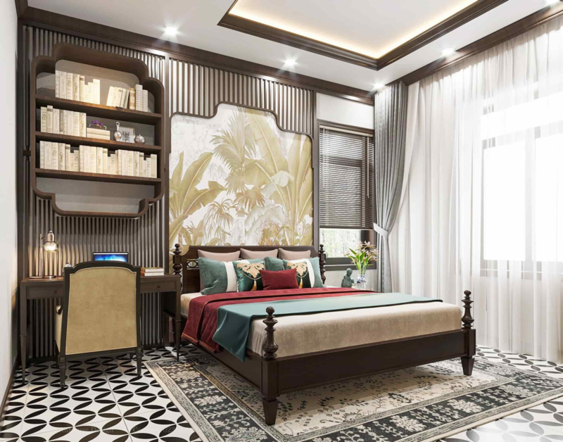 phòng ngủ Indochine